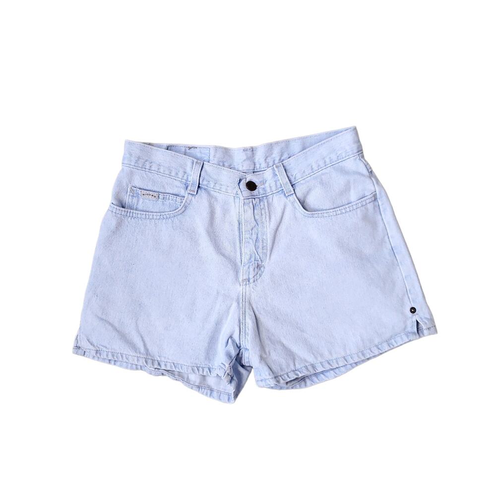 Vintage Riders Light Wash Denim Blue Jean Shorts High Rise 28" Waist 3" Inseam